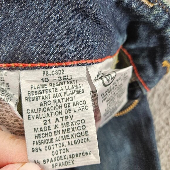 Bulwark FR Jeans Women 10 (33x33) Blue High Rise Straight Flame Resistant Curvy - Picture 4 of 16